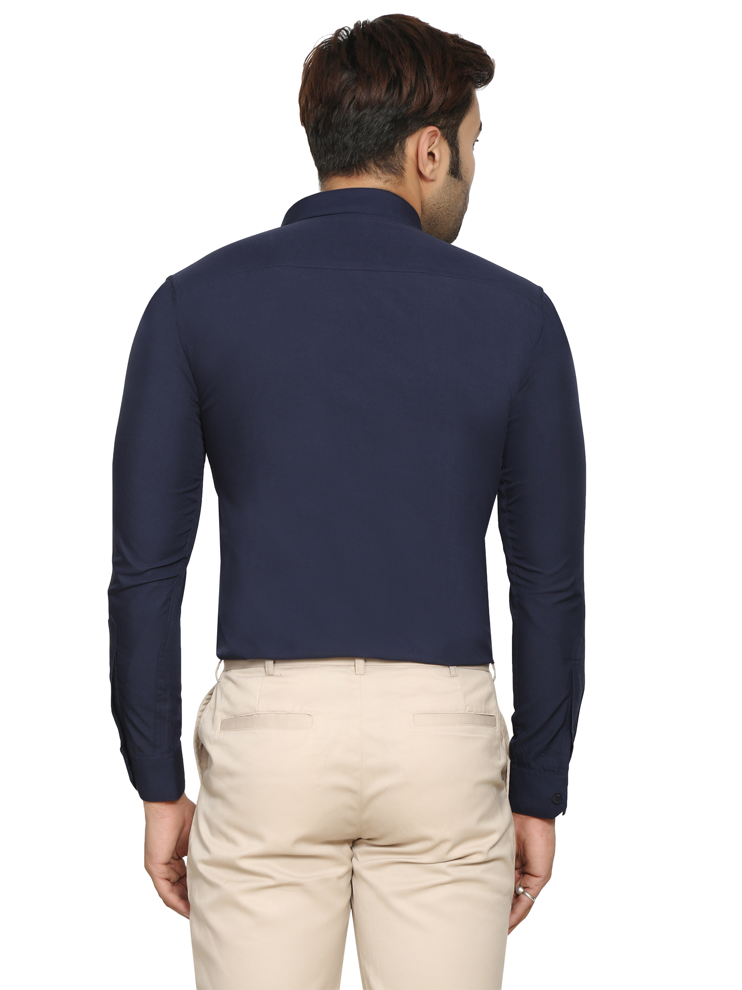 Men's Fancy Striped Shirt - Twill Fabric, Size L/xl/m, Navy Blue | Anti-wrinkle, Breathable, Quick Dry, Cool Dry, Plus Size Options