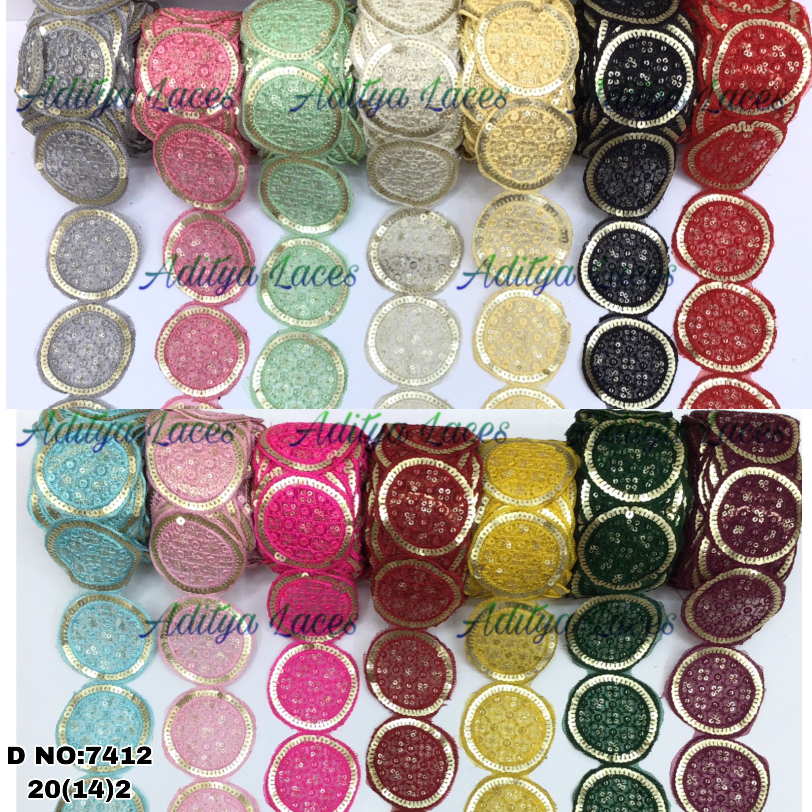 Butta Lace - Color: Red Wine Rani Maroon Baby Pink