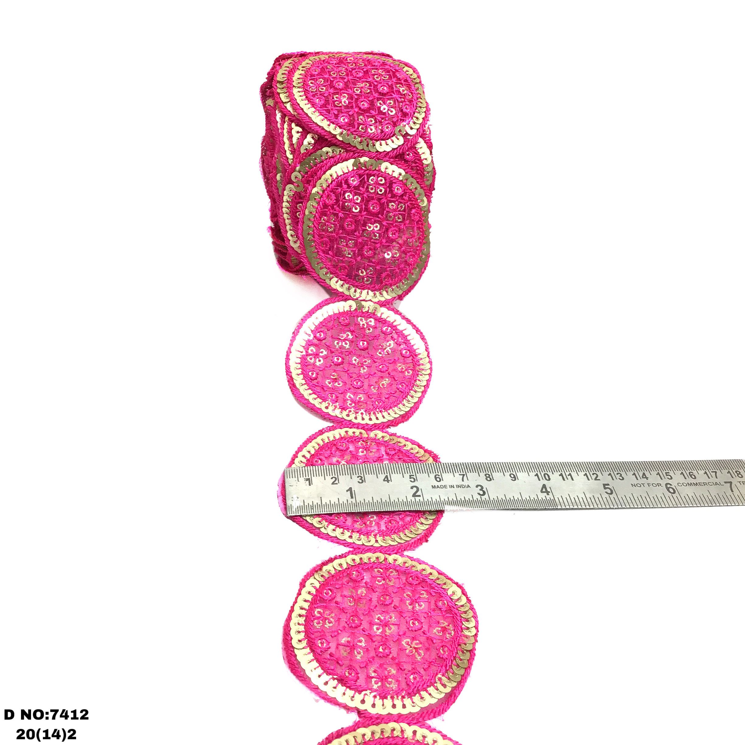 Butta Lace - Color: Red Wine Rani Maroon Baby Pink
