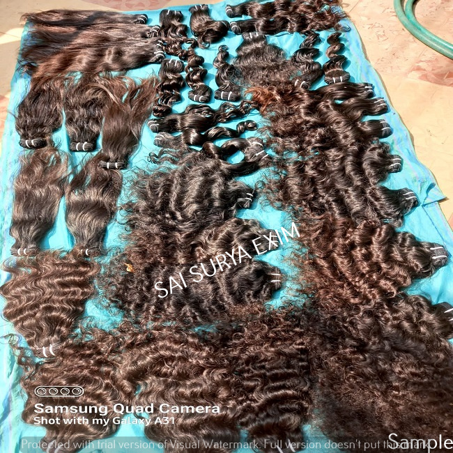 100% Unprocessed Deep Wavy Virgin Human Hair Extensions Application: Profesional