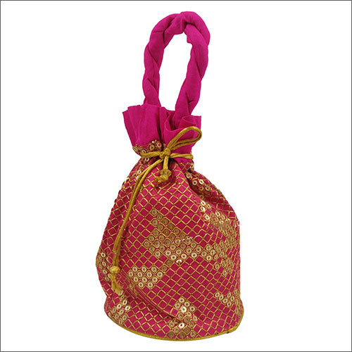 Pink Potli Bags - Color: Multicolor