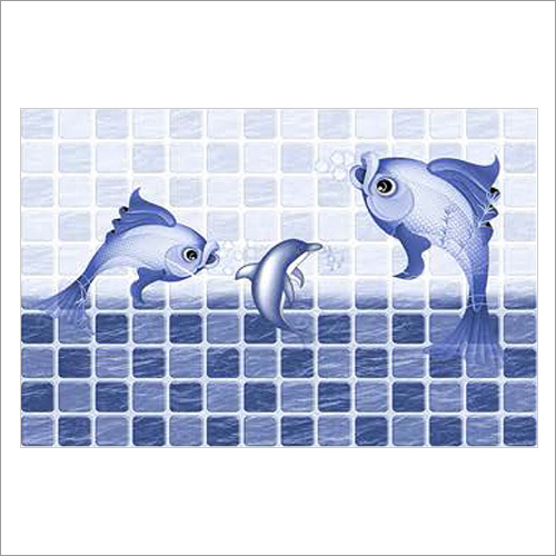 ग्रे 250X375 एमएम फिश सीरीज़ ग्लॉसी फ़िनिश डिजिटल वॉल टाइल्स