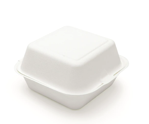 White Sugercane Burger Box ( Bento Box)