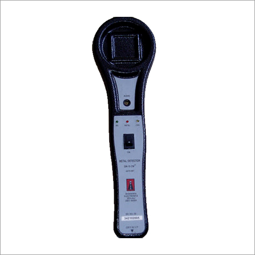 Handheld Metal Detector - Fiber Reinforced Plastic, 140mm X 70mm X 405mm, Black | Adjustable Sensitivity, Rechargeable Battery, Sound & Vibration Alarm, 1-year Warranty