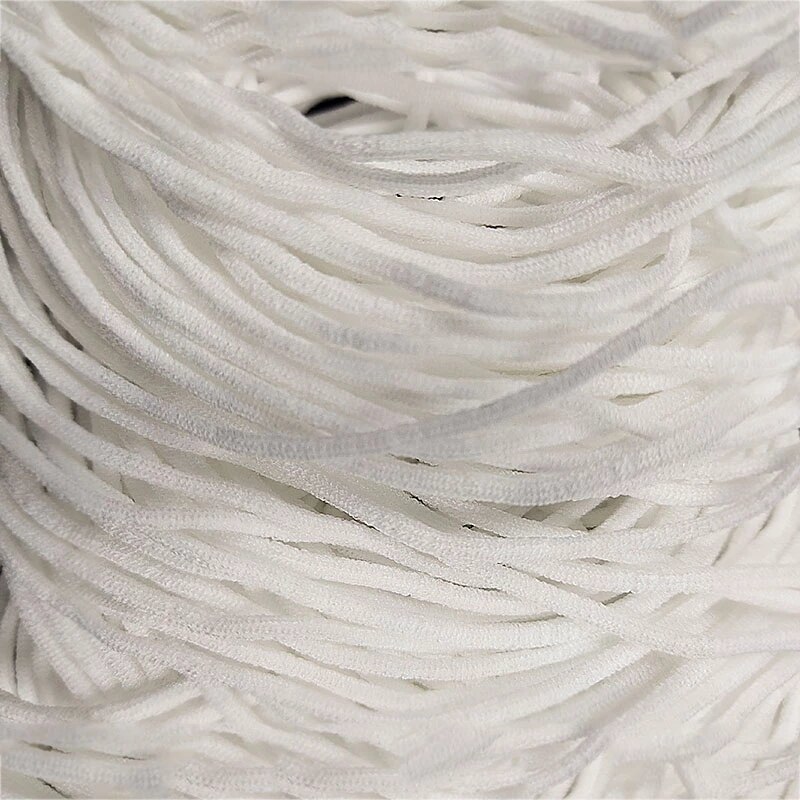 Face Mask Elastic - Non-woven, Disposable, White/black | Three-layer Virus Protection, Stretchable & Soft Ear Loops