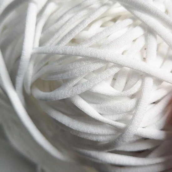 Face Mask Elastic - Non-woven, Disposable, White/black | Three-layer Virus Protection, Stretchable & Soft Ear Loops