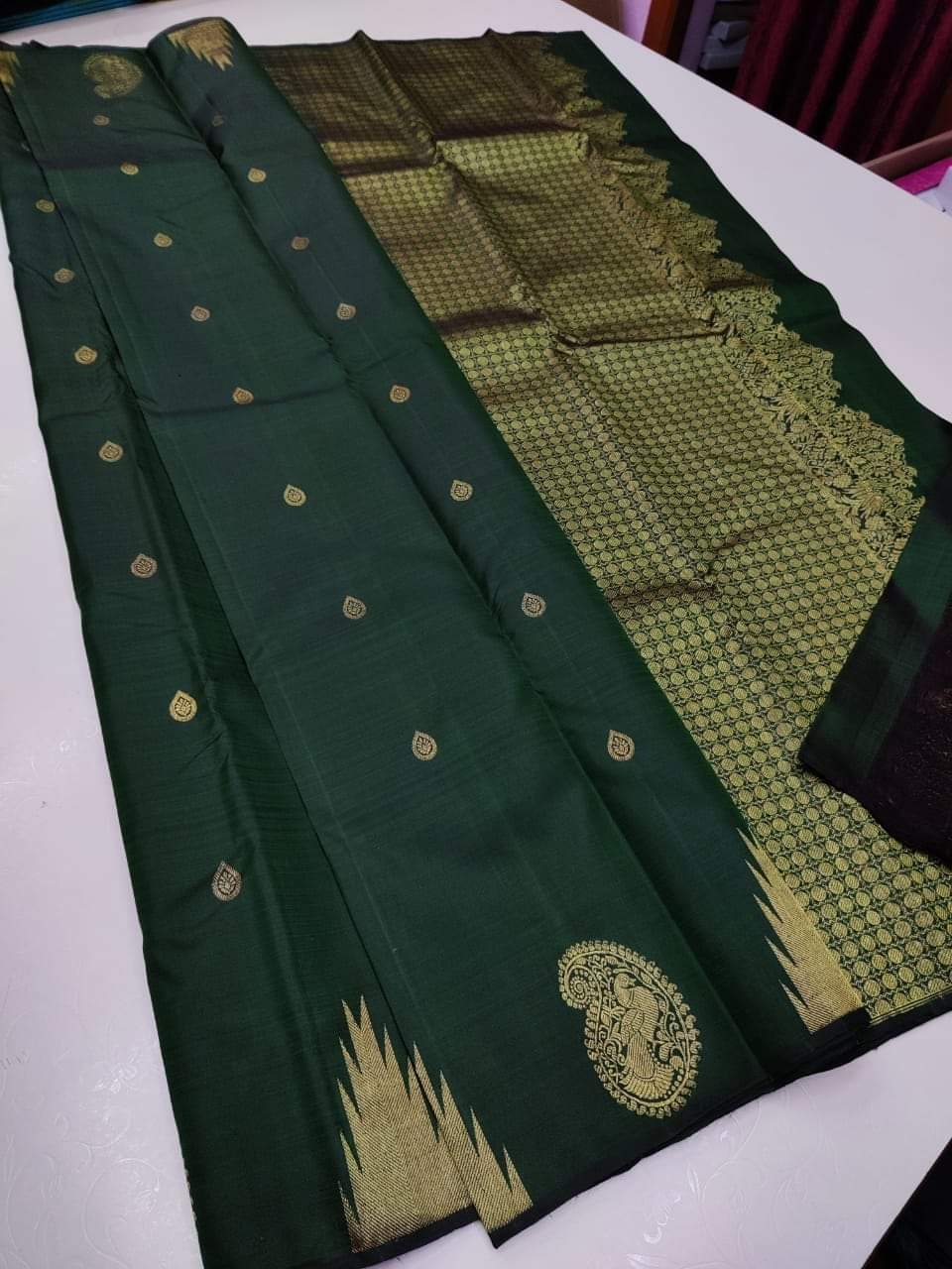 Banarasi Saree - Premium Silk, Customized Size | Breathable, Washable, Customized Logo, Suitable For All Seasons