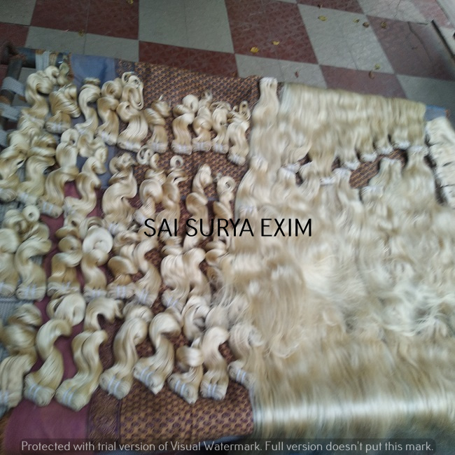 Top Grade Natural Indian Blonde Hair With Cuticles Aligned Application: Profesional