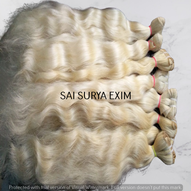 Top Grade Natural Indian Blonde Hair With Cuticles Aligned Application: Profesional