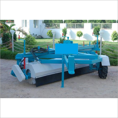 Mechanical Broom Sweeper - Durable Steel Frame, 24 Inch Width , Efficient Dust Collection System