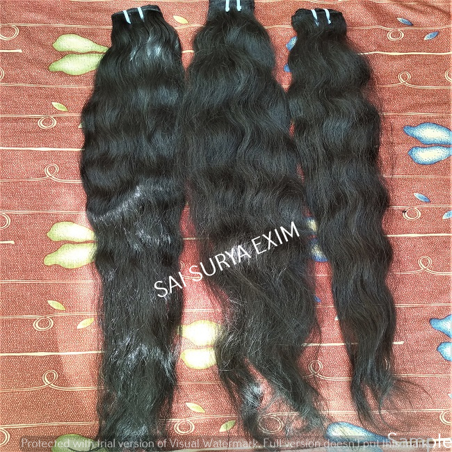 Natural Long Wavy Human Hair Extensions - 100% Remy Indian Hair, 203.2 - 1016 Mm Length, Black & Blonde Colors | 2-year Warranty, 100g Weight, Premium Quality