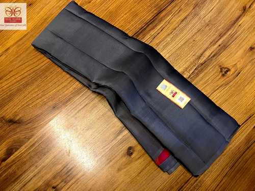 ग्रे प्योर कांचीपुरम सिल्क सॉफ्ट सिल्क हैंडलूम