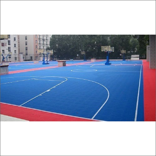 Basketball Court Flooring - Synthetic Material, 10mm Thickness, Blue Color | Professional Installation, Excellent Drainage, Non-Slip Surface, 5-Year Warranty