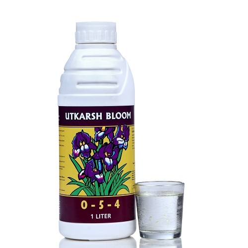 Utkarsh Bloom - Total Nitrogen 0.25%, Nitrate Nitrogen 2.0%, Liquid Fertilizer for Hydroponics, Magnesium and Available Phosphate Included