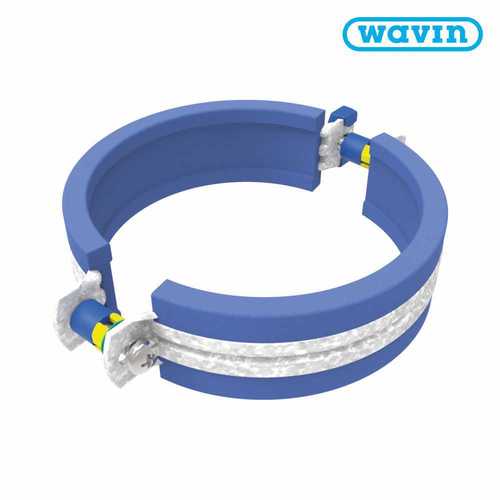 Plastic Bracket - Plastic, Circular Shape, Blue Color | Pipe Support and Connection, Mechanical Clamp Connection, Round Design