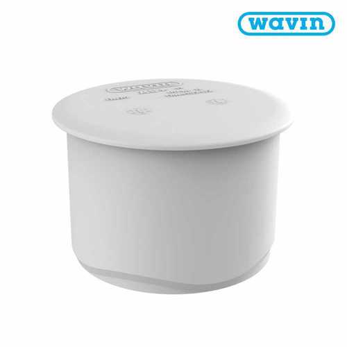 Socket Plug - Plastic, Round, White | Rigid, Smooth Surface, Pipe Sealing Application, Circular Socket Connection Type