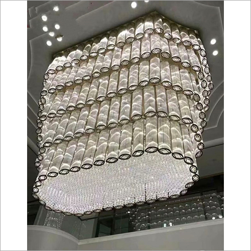 Cool White Hanging Light Crystal Chandelier