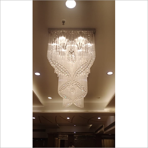 Cool White Crystal Chandelier