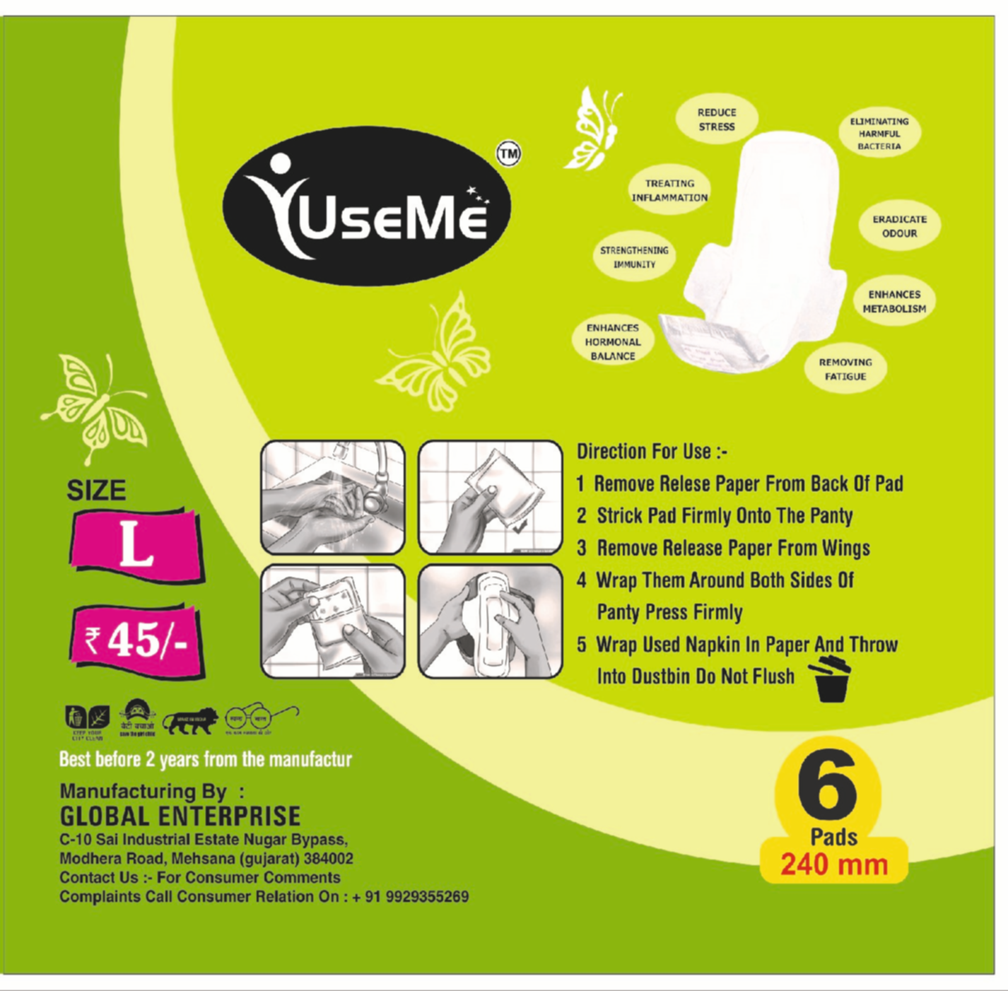 Useme Sanitary Pad (L)
