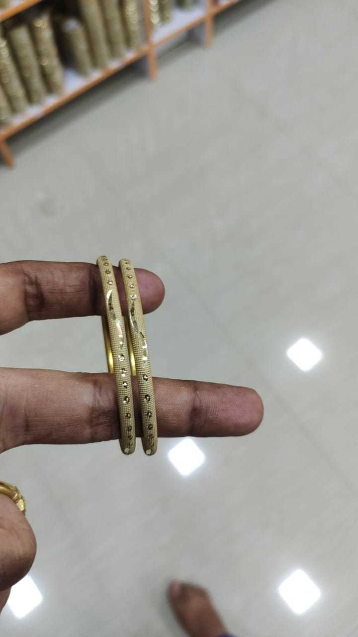 Ladies Bangle Set (Die Cutting) - Golden Color, Different Sizes Available | Elegant Jewelry For All Occasions