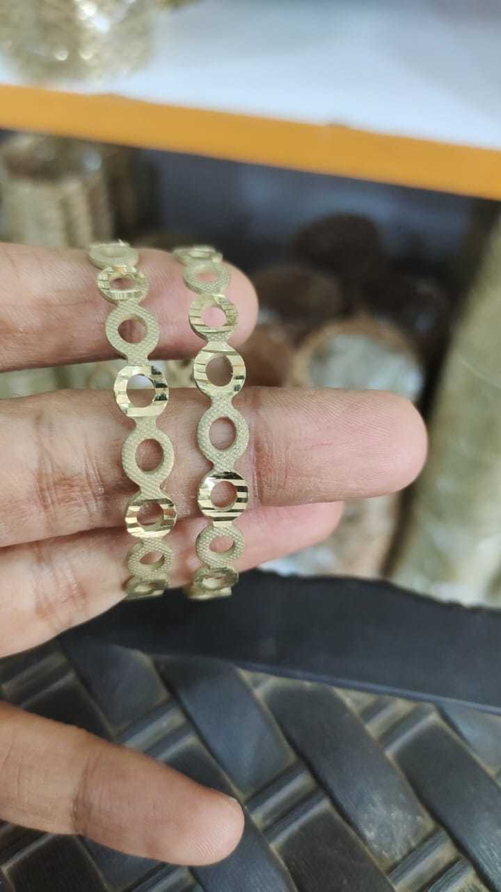 Ladies Bangle Set (Die Cutting) - Golden Color, Different Sizes Available | Elegant Jewelry For All Occasions