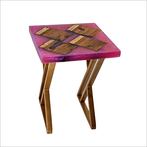 Epoxy Resin Wooden Table - Solid Wood, Large Platform Design | Polished Finish, Indian Style Elegance