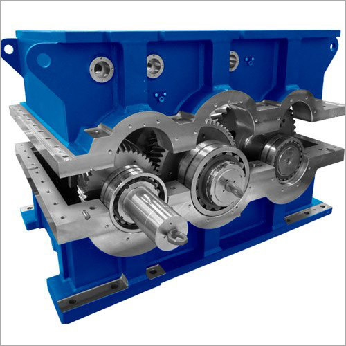 Blue Cast Iron Bevel Gearbox