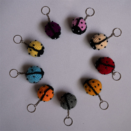 Handmade Crochet Keychains - Various Styles Available | Unique Designs Including Strawberry, Butterfly, Ladybug, And More