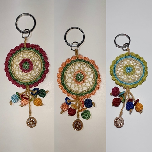 Handmade Crochet Keychains - Various Styles Available | Unique Designs Including Strawberry, Butterfly, Ladybug, And More