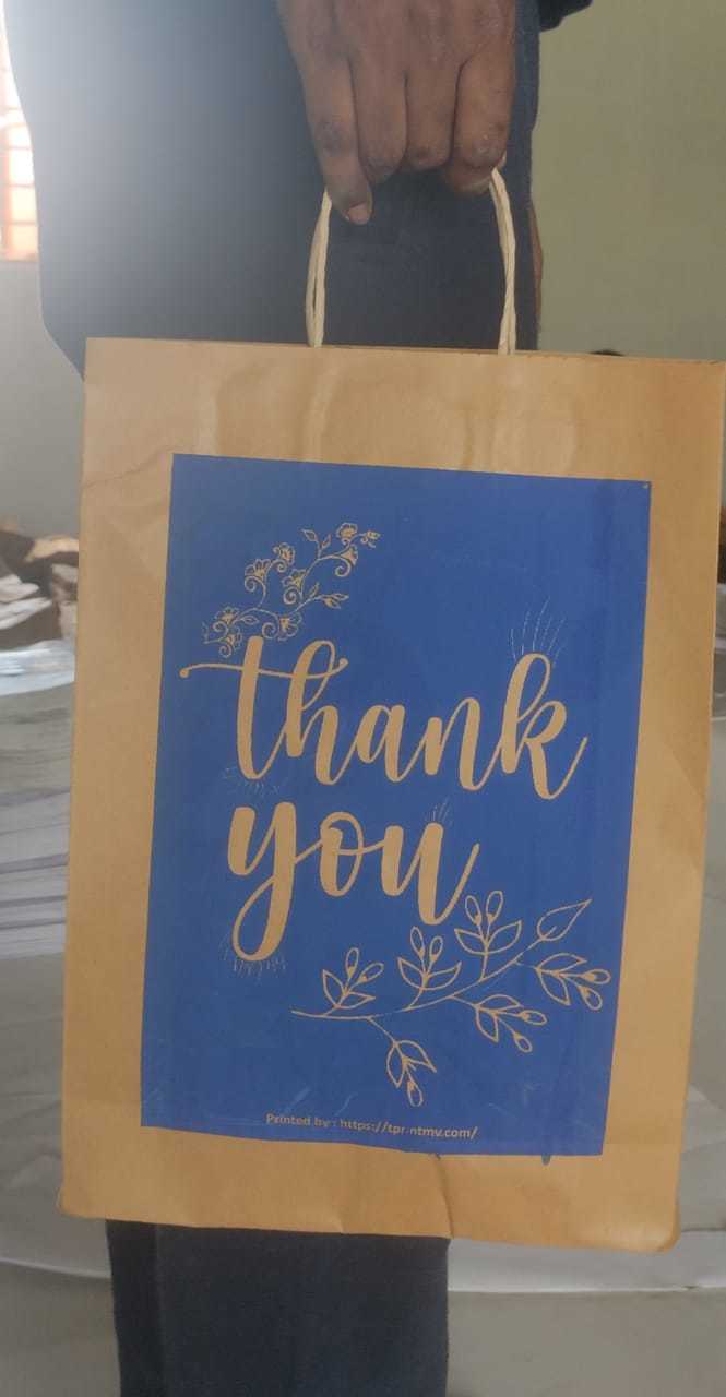 Customized Paper Bags - Juco Material, 10"x14"x3" Size | Biodegradable, Disposable, Elegant Printed Design For Traditional Attire