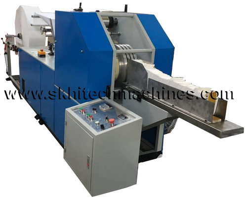 L Fold Paper Napkin Machine Or Cube Napkin Machine - Color: Blue