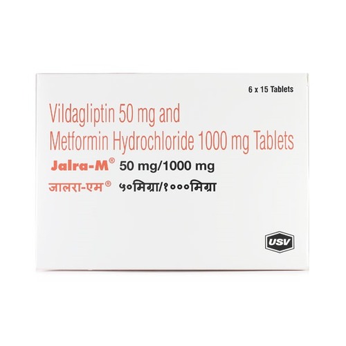 Jalra-M (Vildagliptin-Metformin) 50Mg/1000Mg Tablets General Medicines