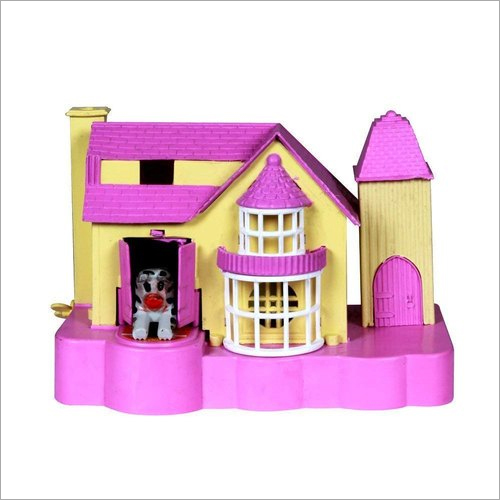 Piggy Bank Money Box Coin Box - Plastic Material, 5x5x7 inches, Pink Color | Ideal for School and Play School Usage