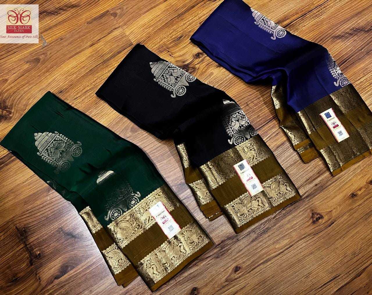 Green Pure Kanjivaram Silk With Double Warp