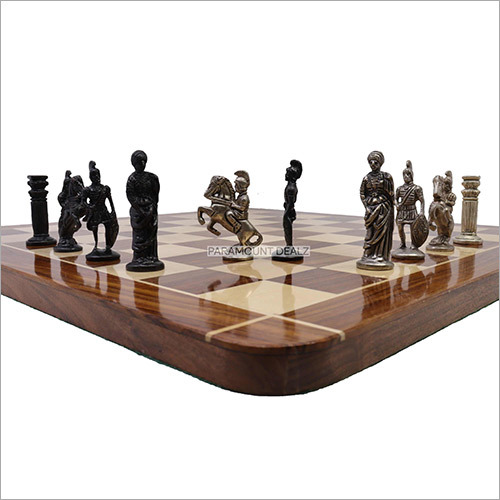 21 Inch Roman Brass Chess Set Age Group: All