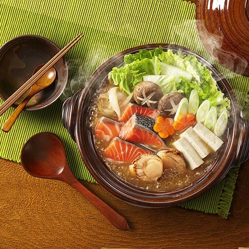 Chanko Miso Hot Pot Soup Base - 750 Grams | Savoury Blend Of Dried Bonito, Kelp, And Chili Spice