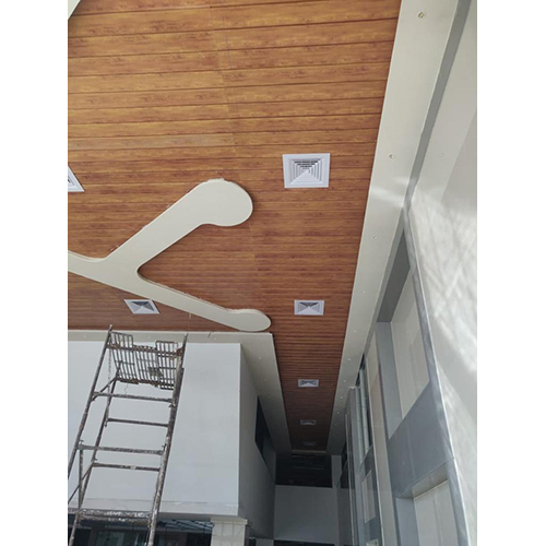 184c Metal Ceiling - Aluminum Alloy, Customized Size, Brown Color, 8 Mm Thickness | Ideal For Office Applications, Cold Rolled Technique