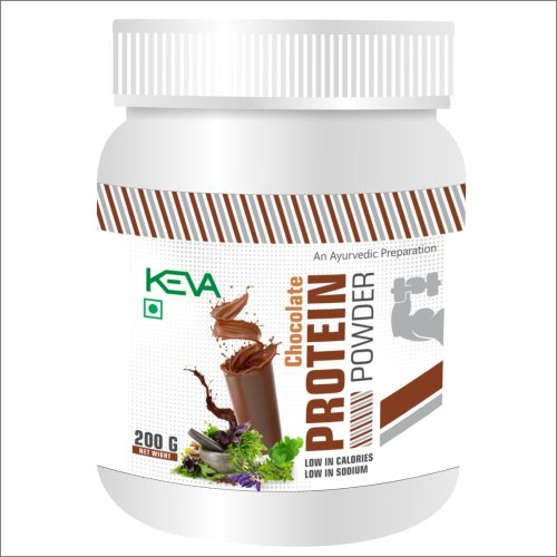 Chocolate Protein Powder - 200gm Jar, Brown Color, 3 Year Shelf Life | Prescription, Manufacturer Keva