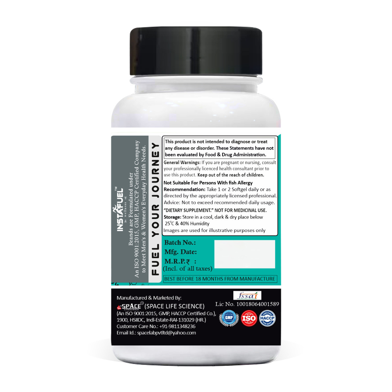 Omega 3 Fish Oil Softgel Capsules Shelf Life: 18 Months