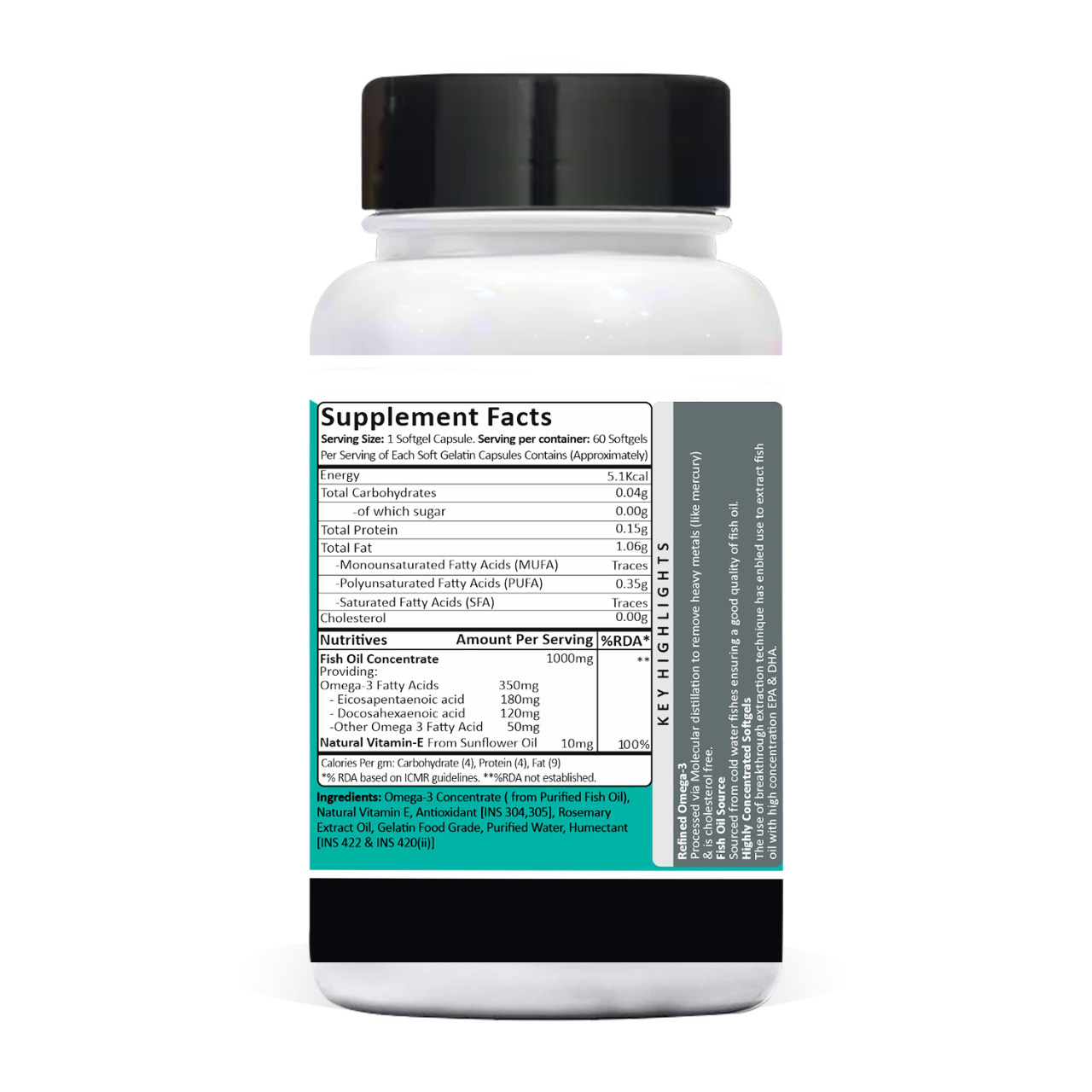 Omega 3 Fish Oil Softgel Capsules Shelf Life: 18 Months