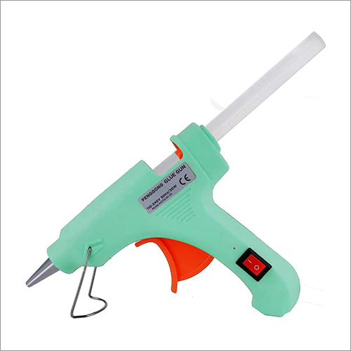 20 W Green Glue Gun - Plastic Material, 110-240 V, 20 W Power, 210°C Temperature Range, 50 Hz Frequency | Variable Speed Control, 1 Year Warranty