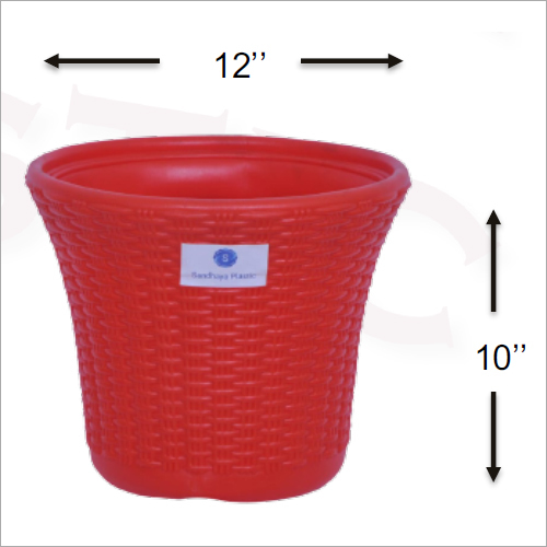 12 Inch Alex Pot - Red Color | Ideal for Garden Use, Enhancing Your Outdoor Space with a Vivid Touch