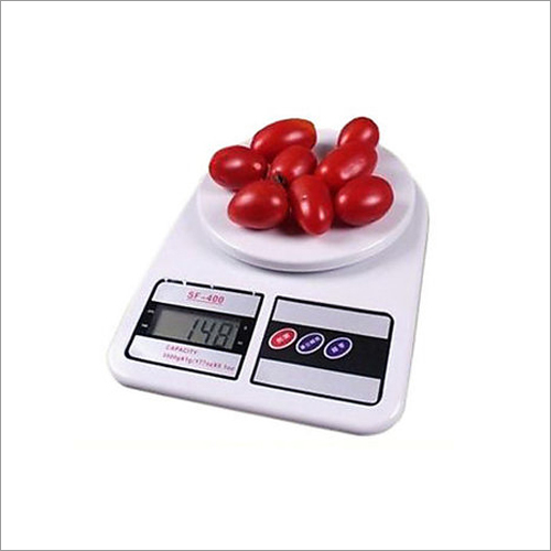 Digital Kitchen Scale - Plastic, White | Digital Monitor Display, High-Accuracy Measurement in Pounds, Grams, Fluid Ounces, and Millilitres