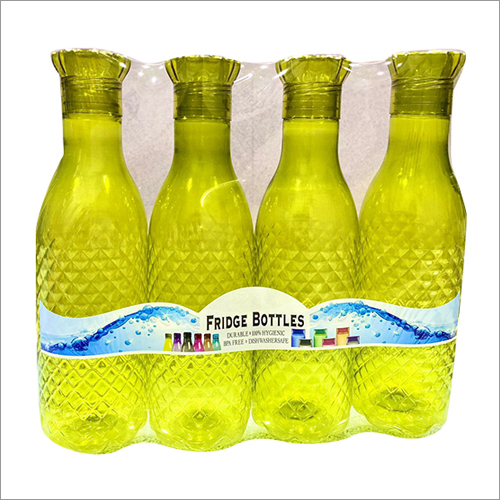 4 Pcs Capture Fridge Plastic Water Bottle Set Capacity: 1 Liter/Day