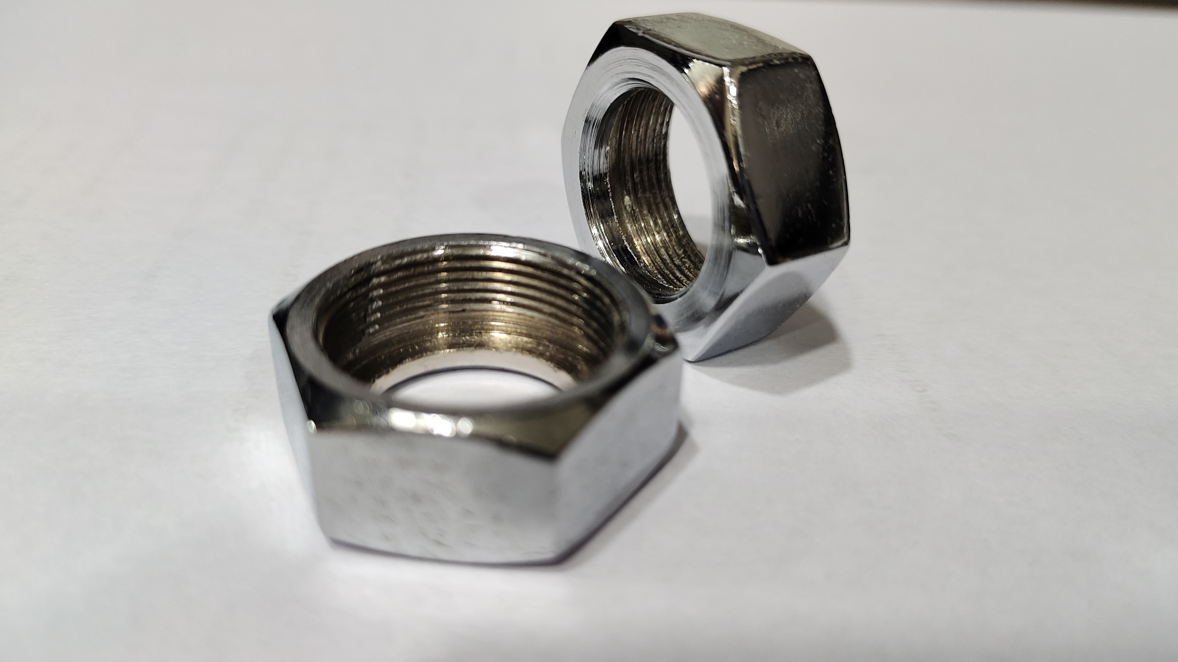 Aluminum Hex Nuts - Custom Dimensions, Nickle Plating & Brass Natural Finish | Cnc Machined, Oxidized Surface Treatment, Hexagonal Shape