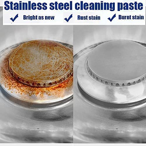 Stainless Steel Rust Cleaning Paste - White Material | Ideal For Kitchen Use, Effective Stainless Steel Rust Removal