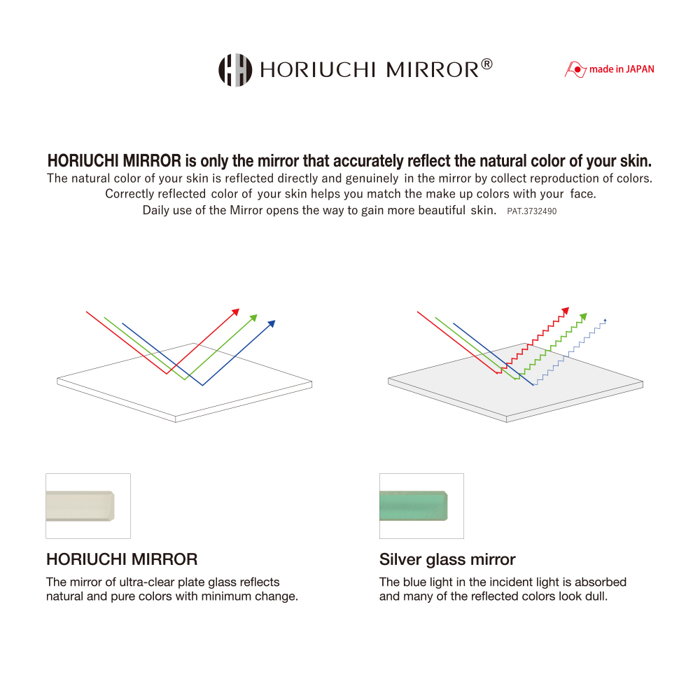 Compact Folding Mirror L Beige