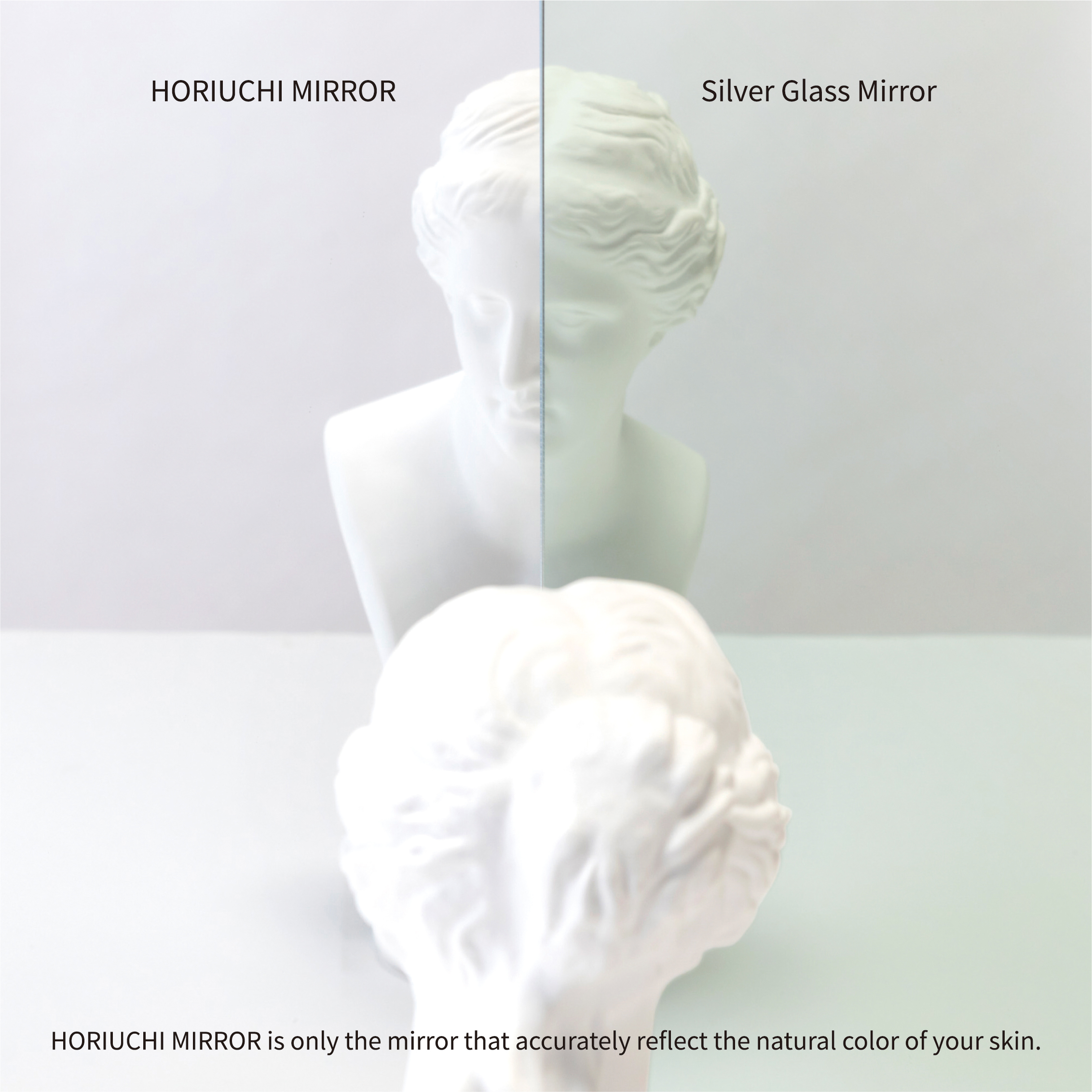 Compact Folding Mirror L Beige