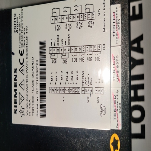 Siemens 7sr1003-1ca20-2ca0-dd Reyrolle Relay