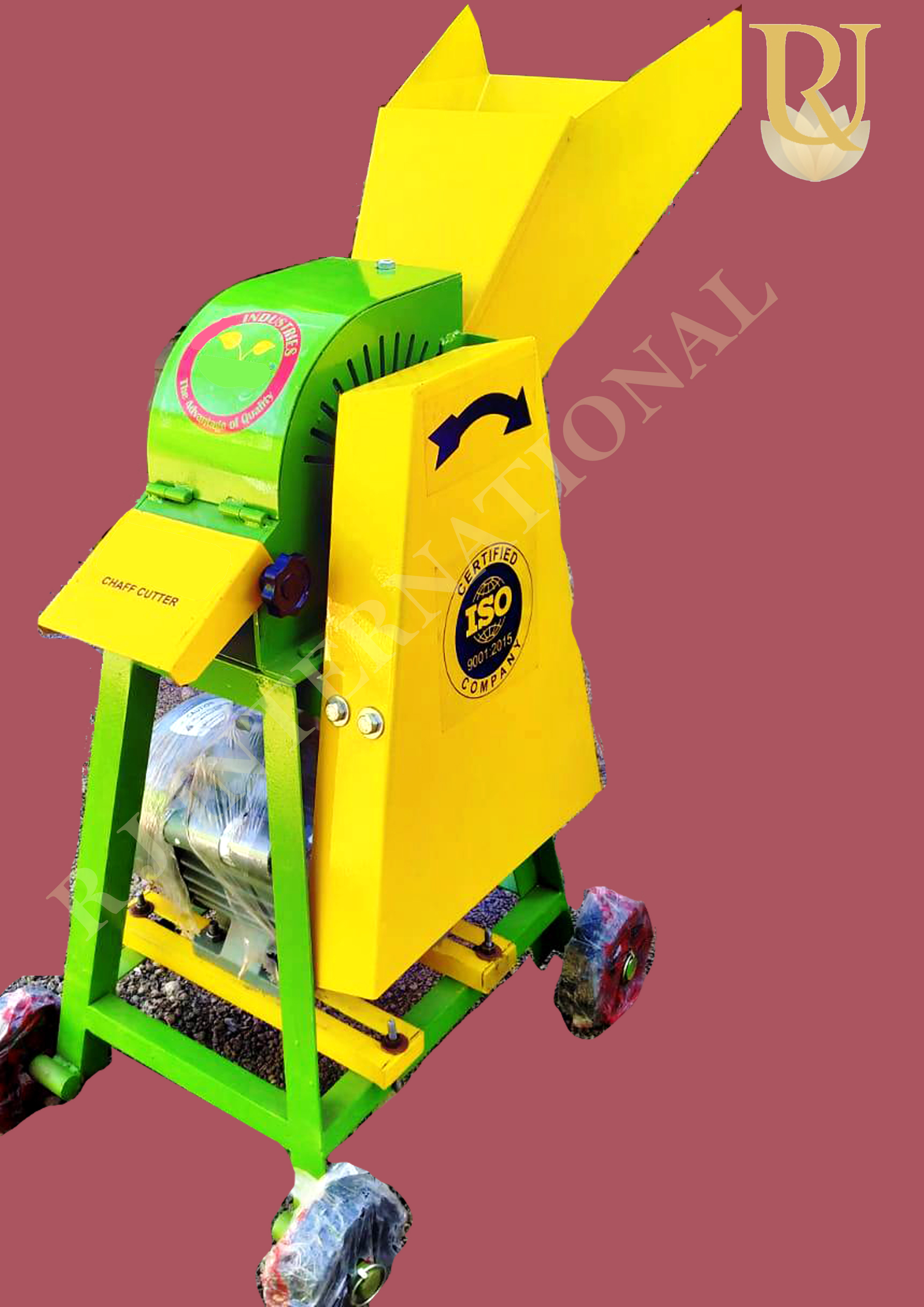 Chaff Cutter - Heavy Duty, 16x16x30 Inch | Semi Automatic, 240v Electric, 400-600 Kg/hr Capacity, 40 Kg Weight, Painted Surface Finish